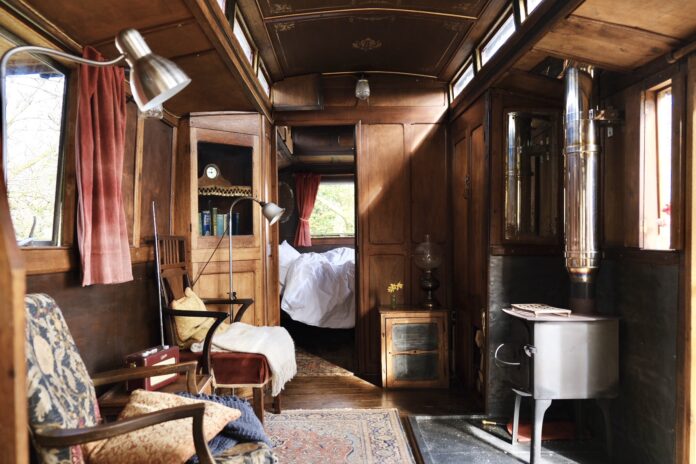 Wooden interiors of wagon