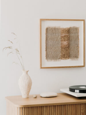 Small handwoven textile art piece - Turret Medium II
