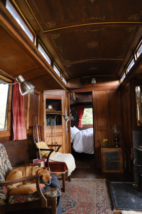 Wooden interiors of wagon